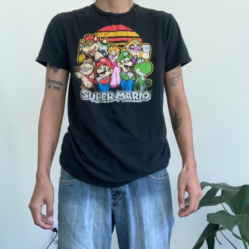 super mario nintendo vintage classic graphic t-shirt